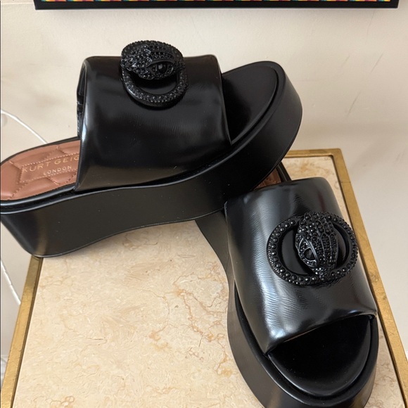 Kurt Geiger Black Platform Heels - Picture 1 of 4